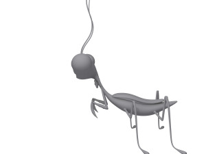 Praying Mantis Cartoon 02 3D मॉडल