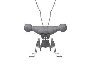 Praying Mantis Cartoon 02 3D मॉडल