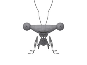 Praying Mantis Cartoon 02 3D Model