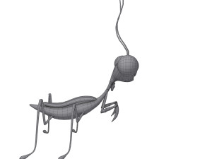 Praying Mantis Cartoon 02 3D मॉडल