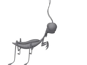 Praying Mantis Cartoon 02 3D Model