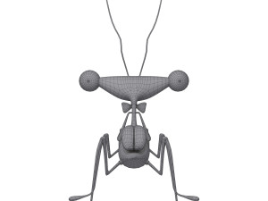 Praying Mantis Cartoon 02 3D मॉडल