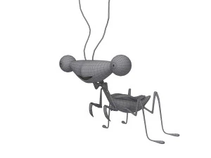 Praying Mantis Cartoon 02 3D Model