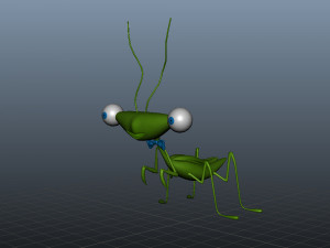 Praying Mantis Cartoon 02 3D मॉडल
