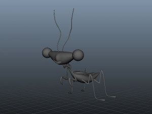 Praying Mantis Cartoon 02 3D मॉडल