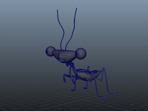 Praying Mantis Cartoon 02 3D मॉडल