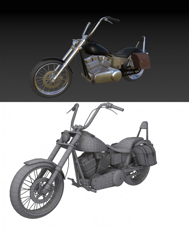 Motorcycle Modelo 3D .c4d .max .obj .3ds .fbx .stl .blend 