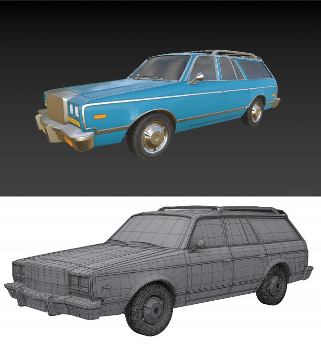 Car Wagon 3Dモデル .c4d .max .obj .3ds .fbx .stl .blend 