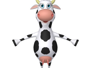 Cow Cartoon 02 3D Model