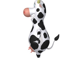 Cow Cartoon 02 3D-Modell
