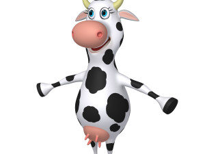 Cow Cartoon 02 3D-Modell