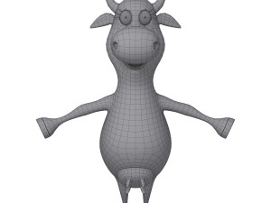 Cow Cartoon 02 3D-Modell