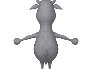 Cow Cartoon 02 3D-Modell