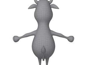 Мультфільм корова 02 3D Модель