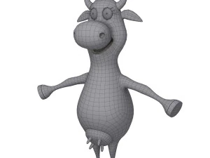 Мультфільм корова 02 3D Модель