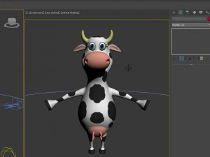 Мультфільм корова 02 3D Модель