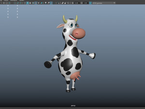 Cow Cartoon 02 3D-Modell