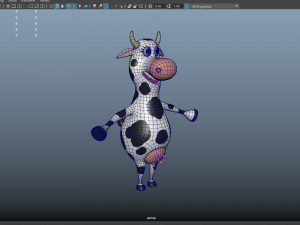 Cow Cartoon 02 3D-Modell