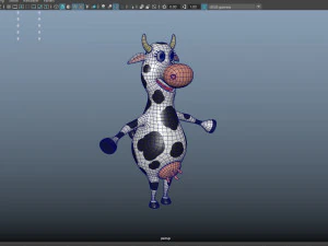 Мультфільм корова 02 3D Модель