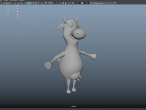 Мультфільм корова 02 3D Модель
