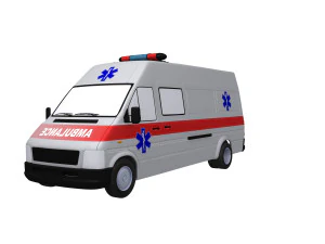 Ambulance Equipped Emergency Vehicle 3D Model