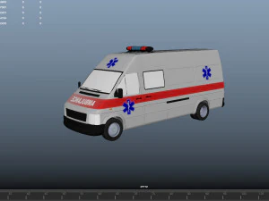 Ambulance Equipped Emergency Vehicle 3D Model