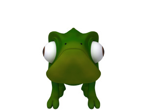 Chameleon Cartoon 02 Modèle 3D
