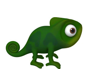 Chameleon Cartoon 02 3D Model