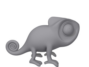 Chameleon Cartoon 02 Modèle 3D