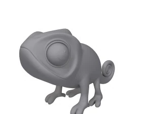 Chameleon Cartoon 02 3D Model