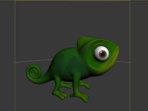 Chameleon Cartoon 02 3D Model