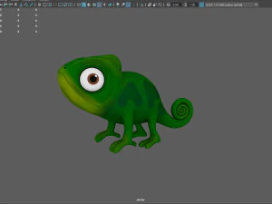 Chameleon Cartoon 02 3D Model