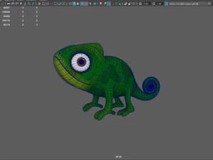 Chameleon Cartoon 02 3D Model