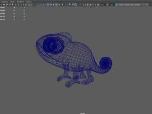 Chameleon Cartoon 02 Modèle 3D