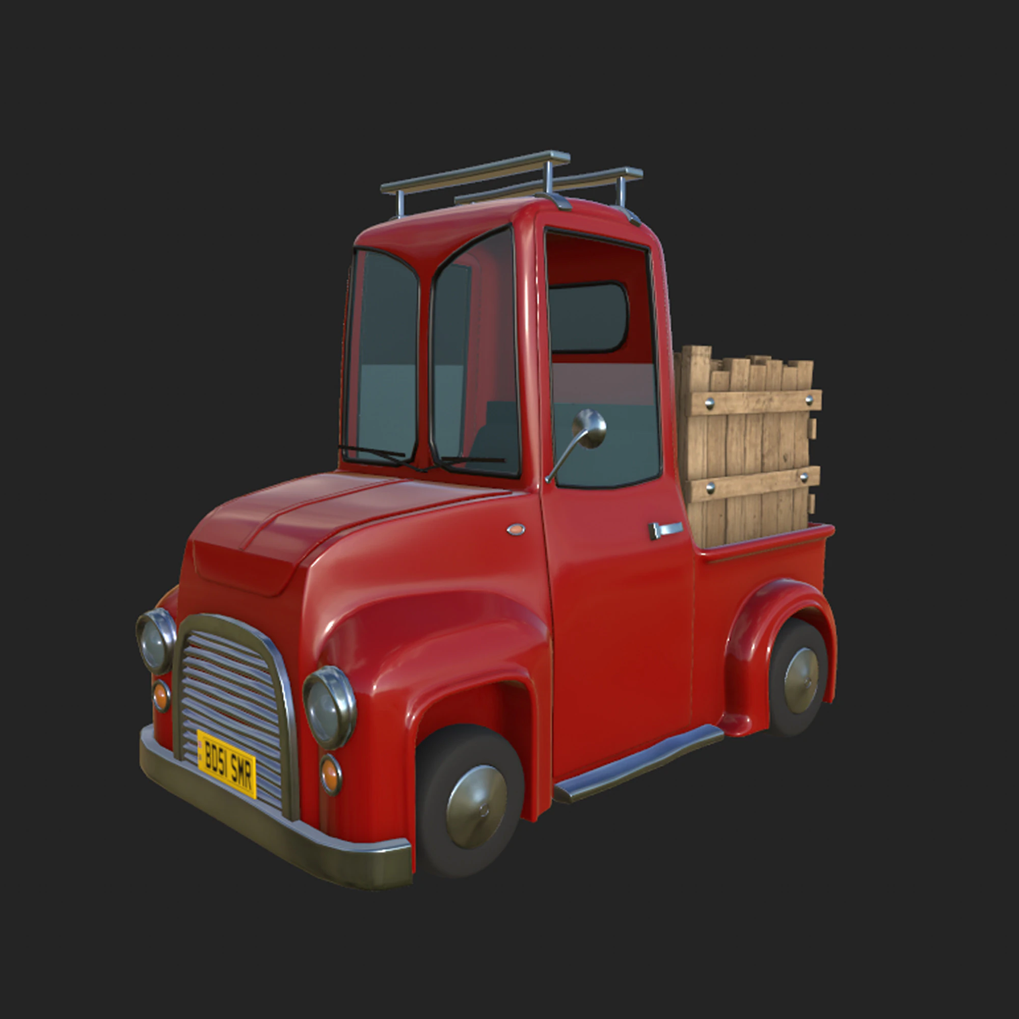 Truck Cartoon 3D Model .c4d .max .obj .3ds .fbx .stl .blend 