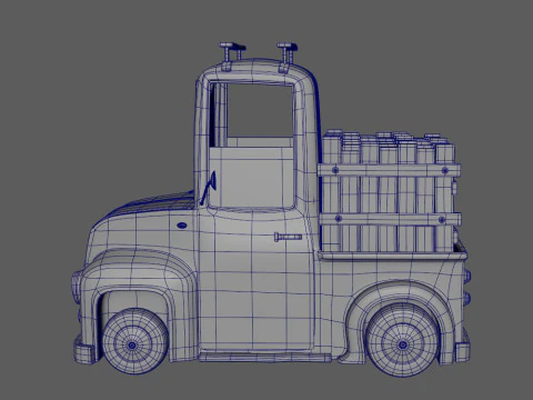 Truck Cartoon 3D Model