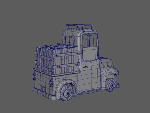 Truck Cartoon 3D Model