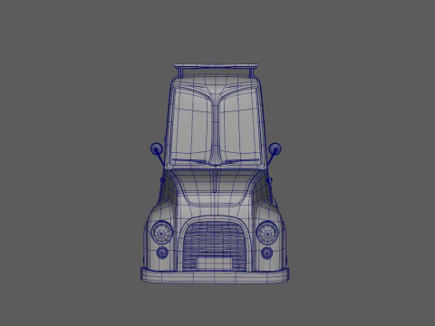 Truck Cartoon 3D Model