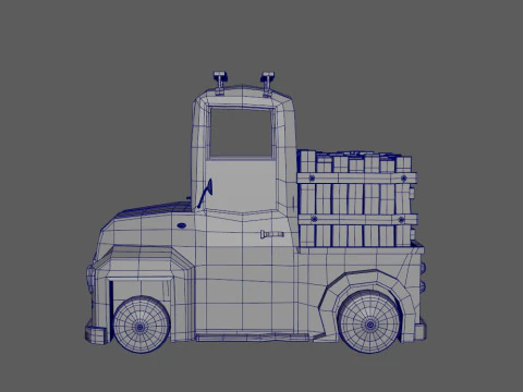 Truck Cartoon 3D Model