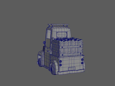 Truck Cartoon 3D Model