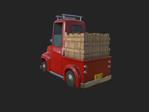 Truck Cartoon 3D Model