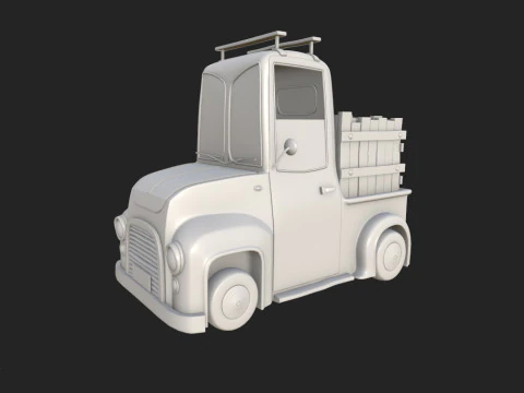 Truck Cartoon 3D Model