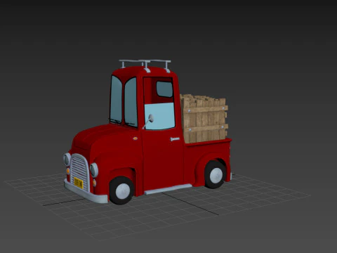 Truck Cartoon 3D Model
