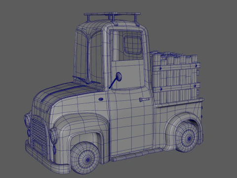 Truck Cartoon 3D Model
