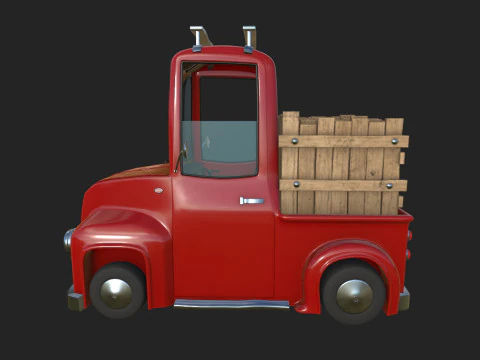 Truck Cartoon 3D Model