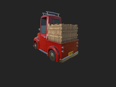 Truck Cartoon 3D Model