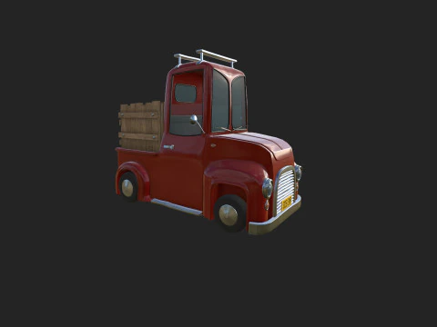 Truck Cartoon 3D Model