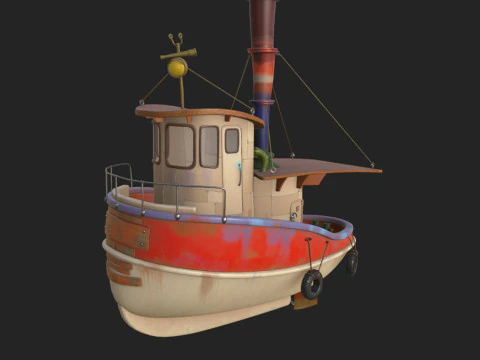 Ship cartoon 01 3D Model