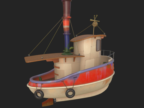 Ship cartoon 01 Modelo 3D