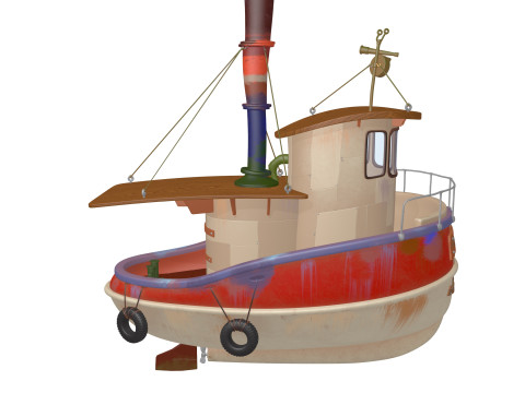 Ship cartoon 01 Modelo 3D